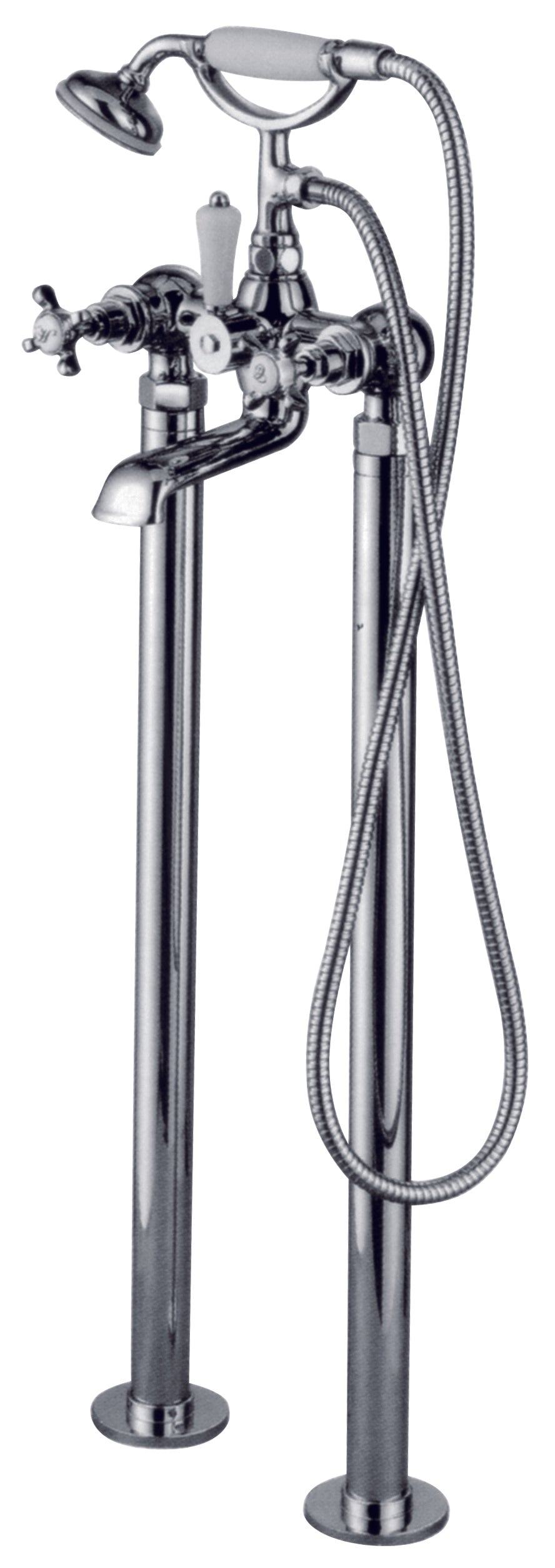 Freestanding bath shower mixer (inc. shower kit)
