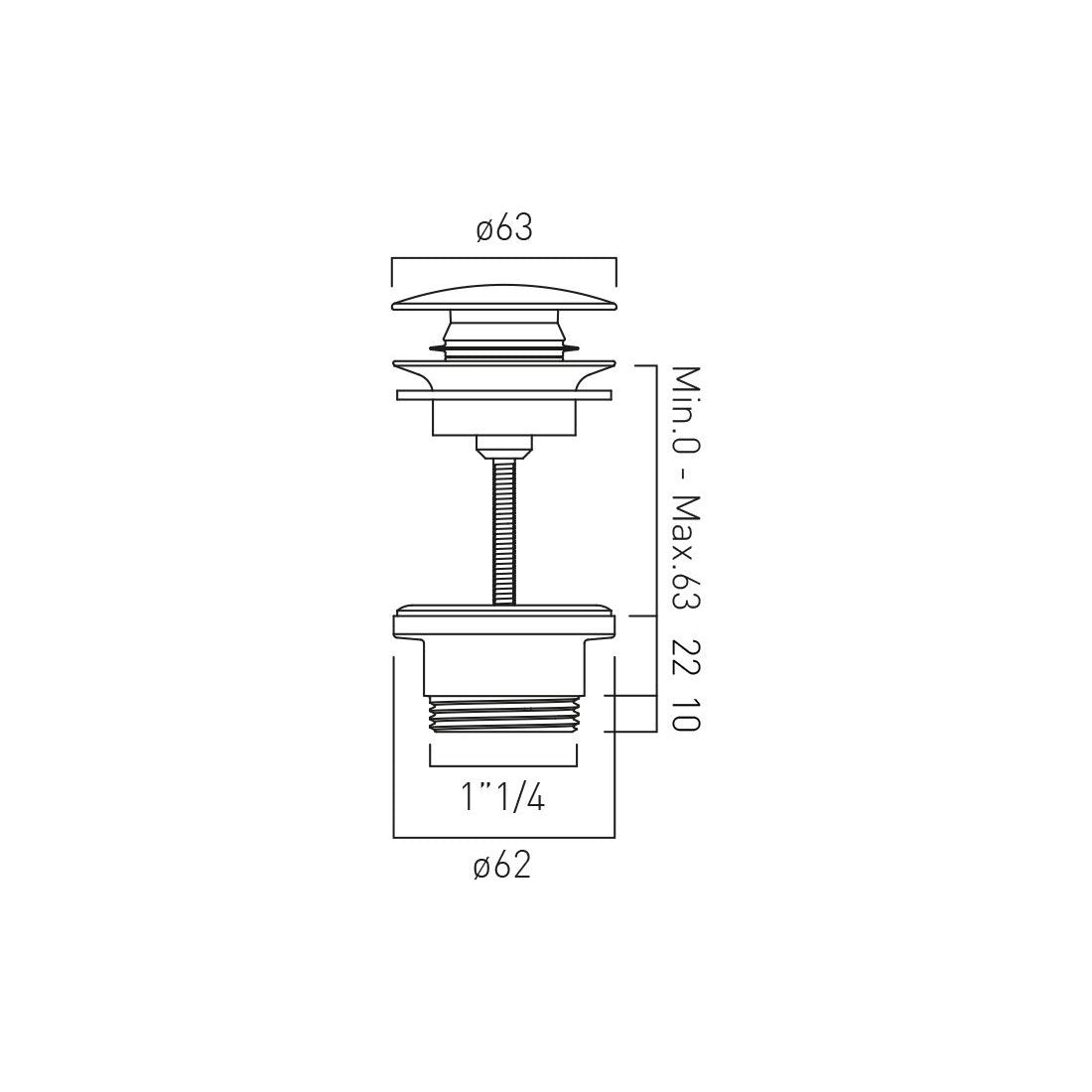 Vado Universal Basin Waste