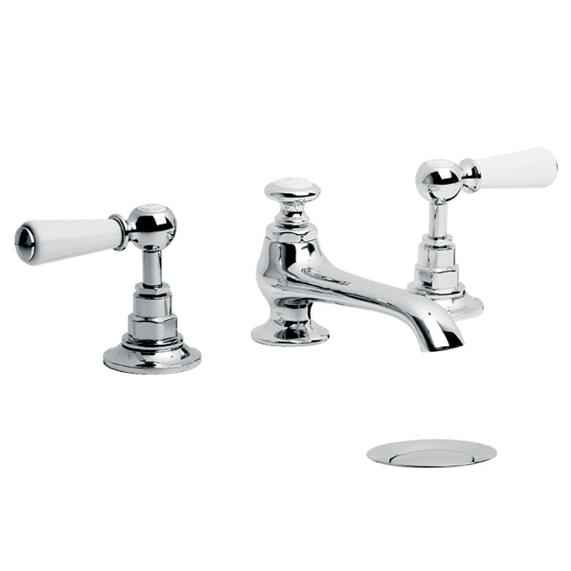 Lefroy Brooks Connaught 3-Hole Basin Mixer w/ Pop-Up Waste