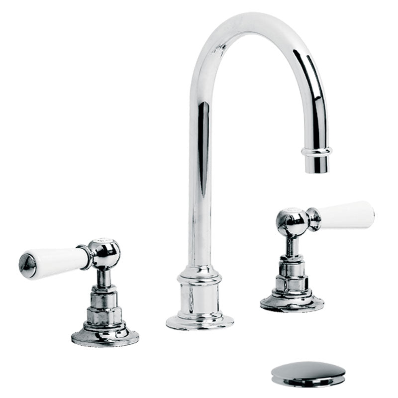 Lefroy Brooks Tubular 3 Hole Basin Mixer w/ Waste