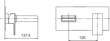 Z Series Chrome Wall Mounted Basin Mixer