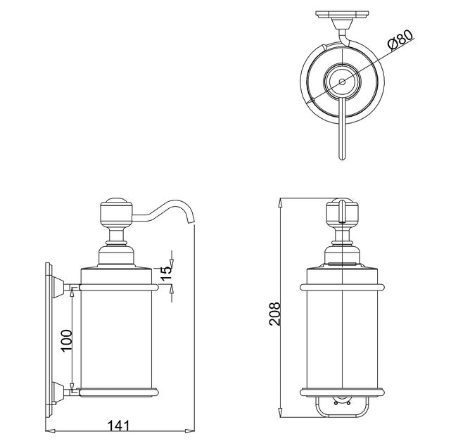Burlington Wall Mounted Single Soap Holders in Chrome