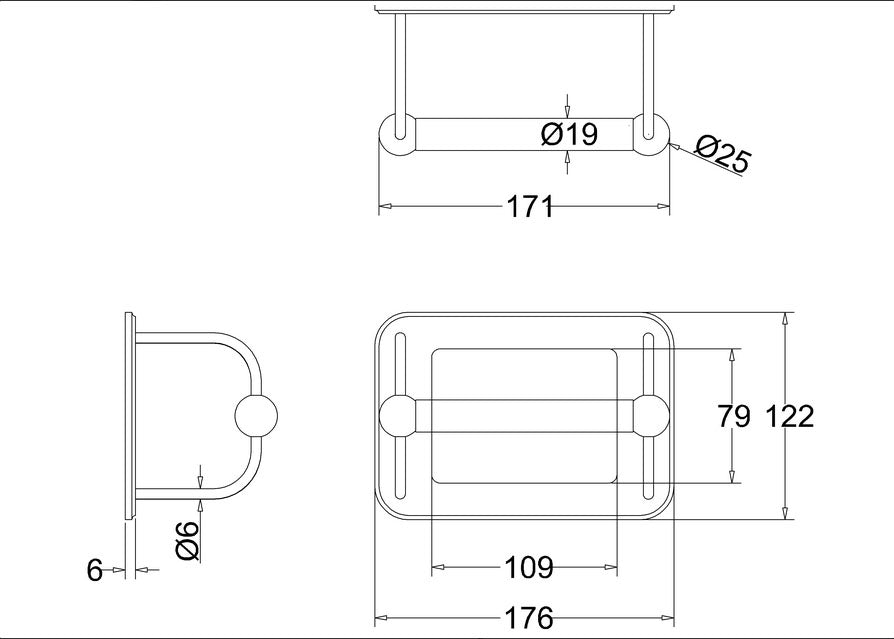 Burlington Spare Toilet Roll Holder for Functional Bathroom