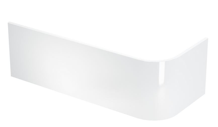 Viride offset bath panel 1800x750mm in White Gloss