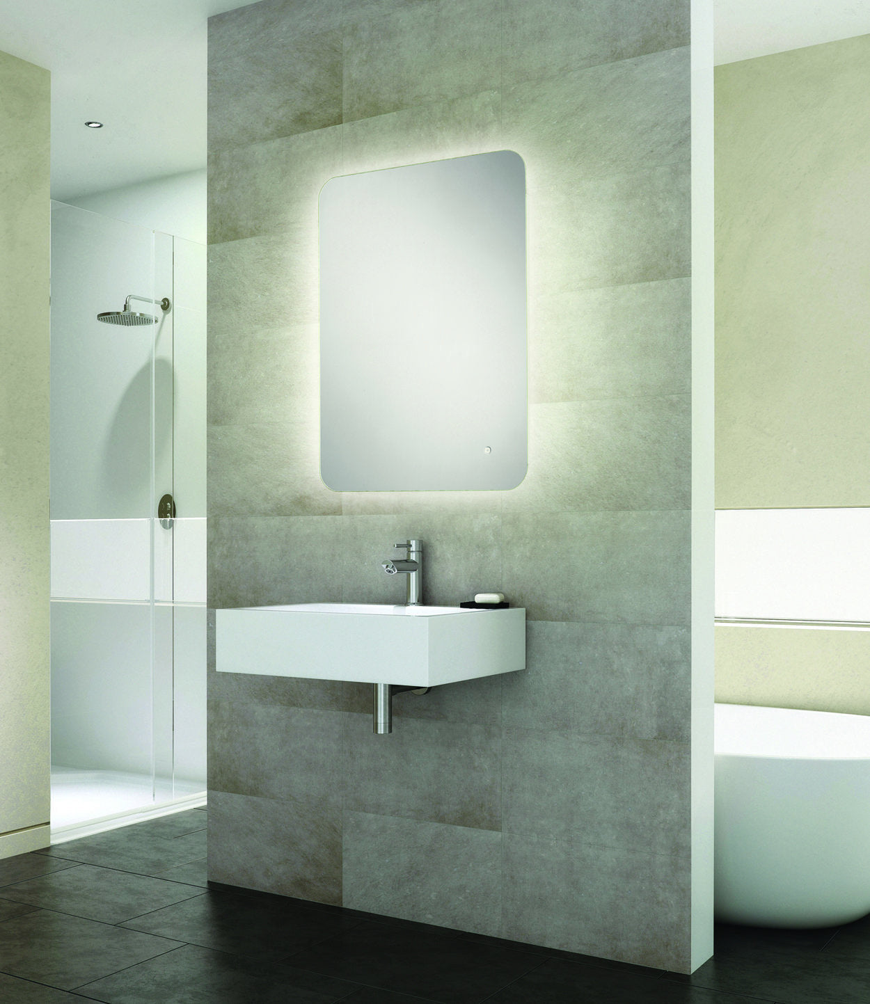 HIB Ambience 60 Mirror 600 x 800mm Rectangular Steam Free LED Mirror