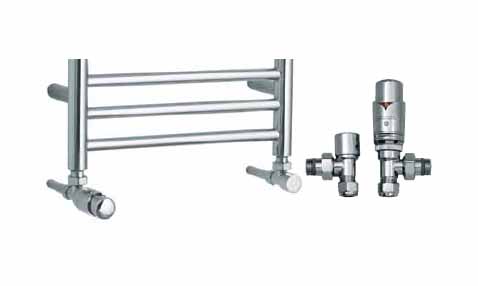 JIS Mixed Thermostatic Radiator Valves Polished Finish