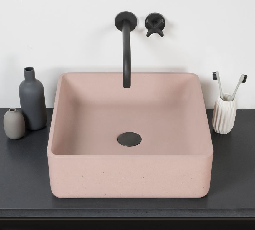 Kast Arla 600 x 400 mm Square Concrete Countertop Basin