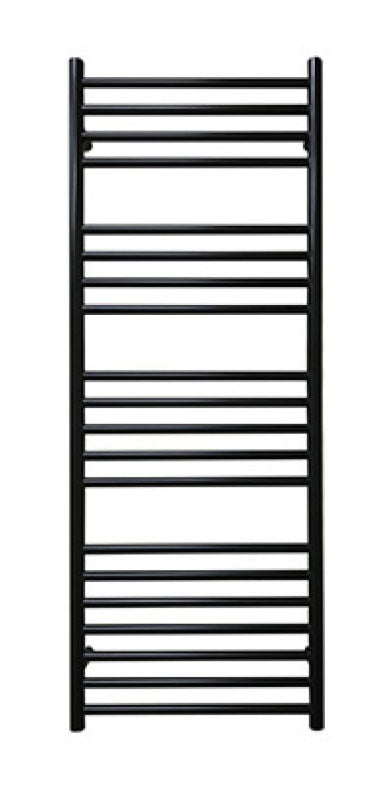 JIS Ashdown 1250 x 400mm Stainless Steel Heated Towel Rail Black