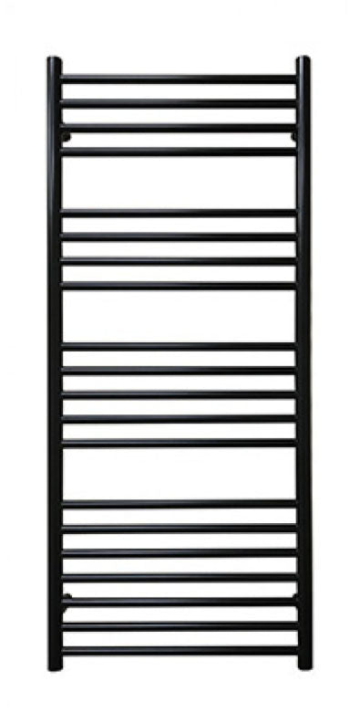 JIS Ashdown 1250 x 620mm Stainless Steel Heated Towel Rail Black