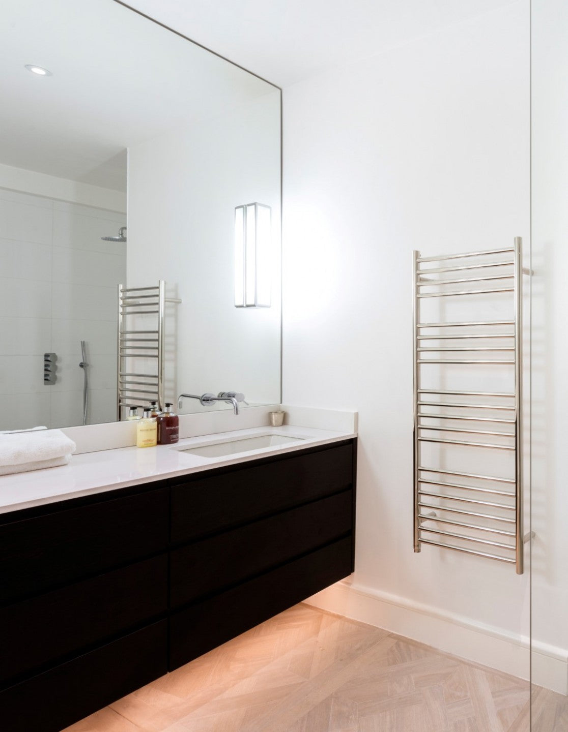 JIS Ashdown 1250 x 520mm Stainless Steel Heated Towel Rail