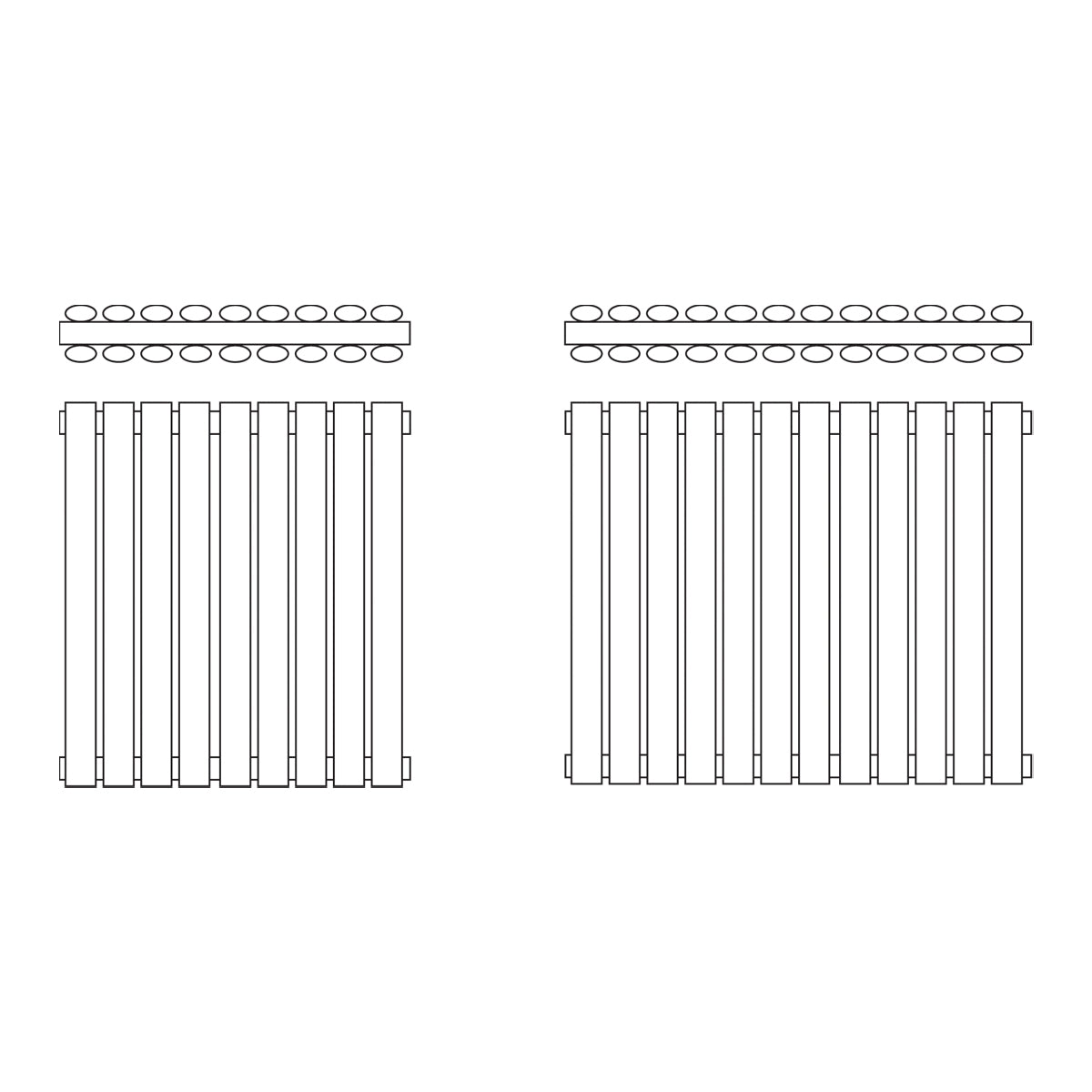 SW6 Aspen Double White Horizontal 780mm