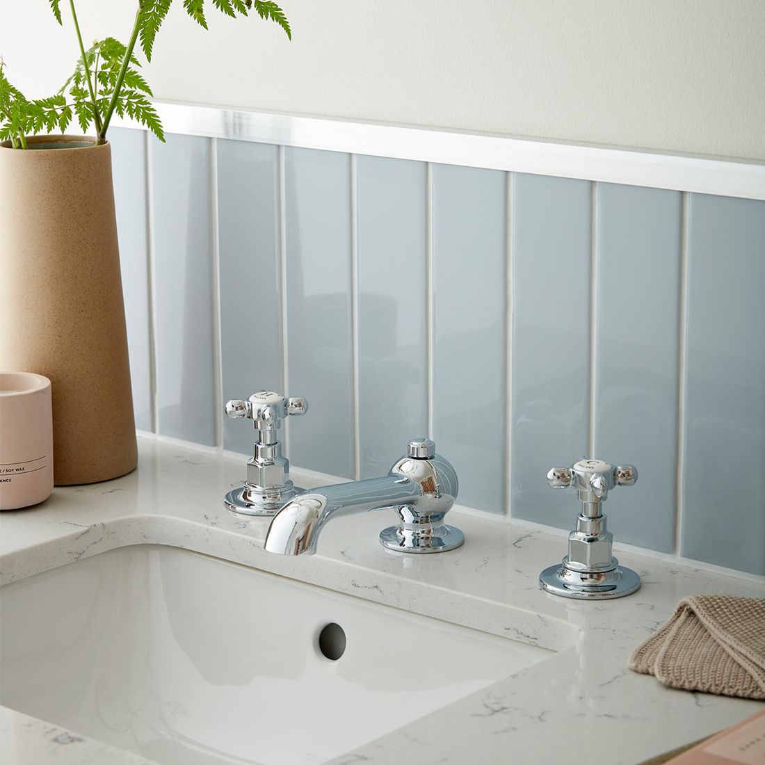 VADO Axbridge Basin Mixer Tap + pop up waste