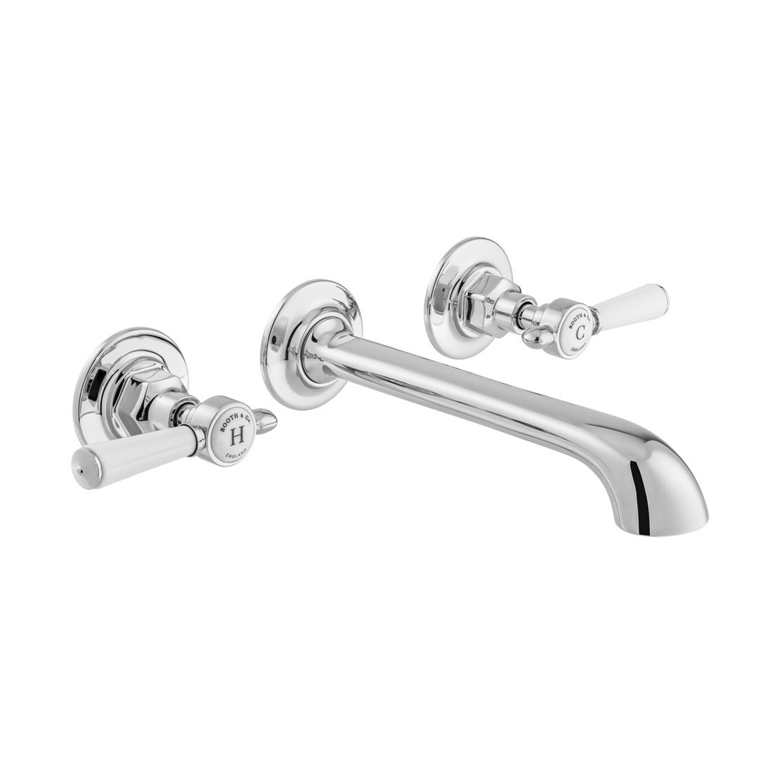 VADO Axbridge Wall Mounted Basin Mixer Tap With lever handles