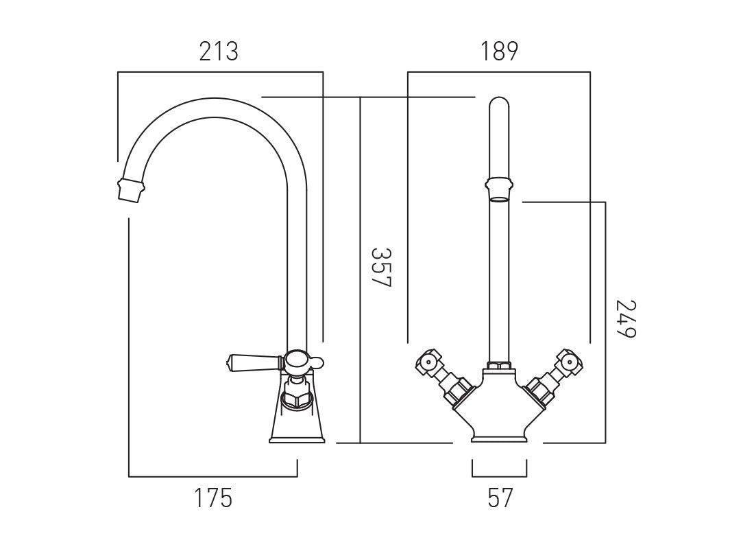 VADO Axbridge Kitchen Tap Mixer