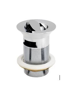 BDC 101 x 66mm Chrome Flip Top Slotted Basin Waste