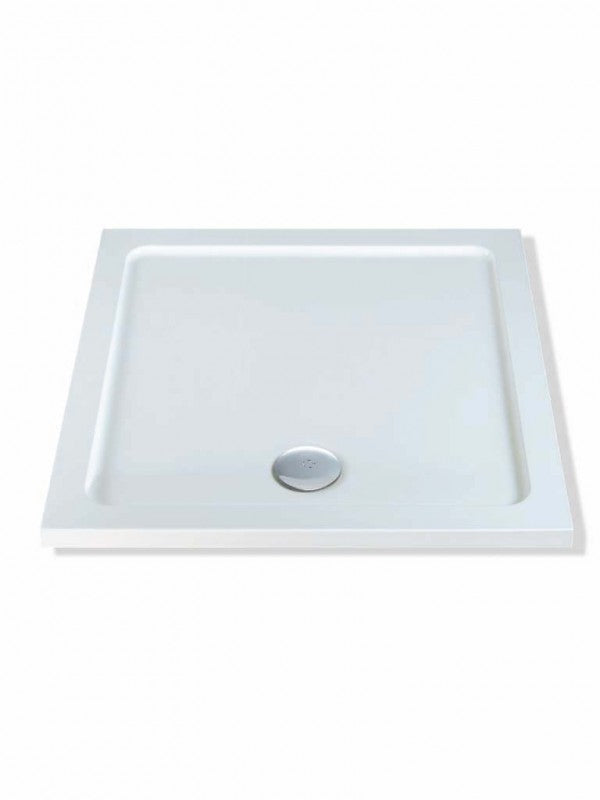 BDC 800 x 800mm Stone Resin Shower Tray White