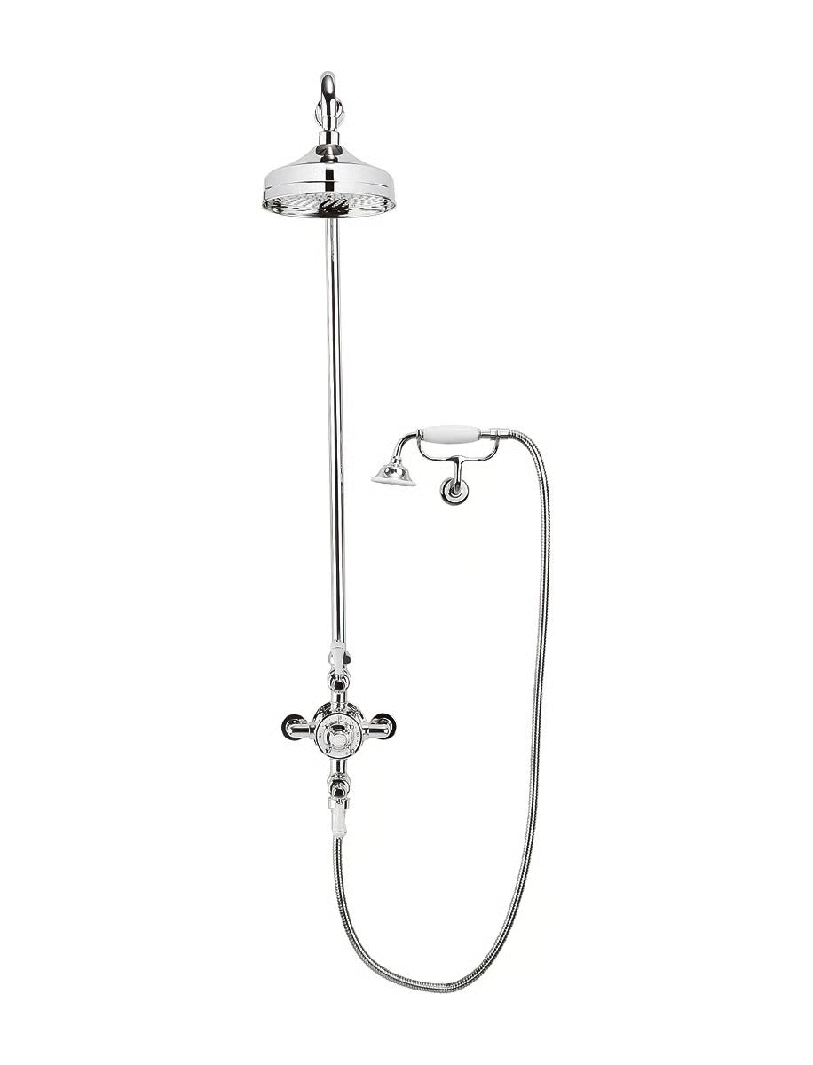 Crosswater Belgravia Thermo Shower Valve with Fixed Head and Cradle in Chrome