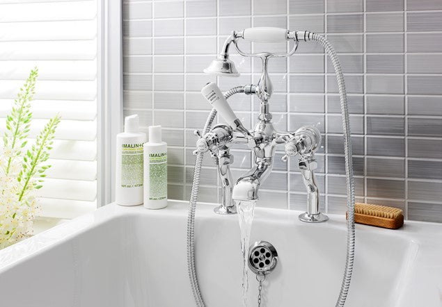 Crosswater Belgravia Crosshead Bath Shower Mixer, Chrome