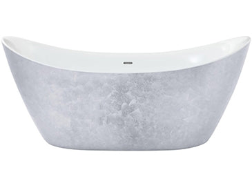 Heritage Hylton Freestanding Acrylic Double Ended Bath - Stainless Steel Effect