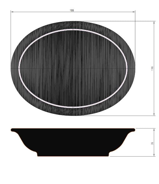 Lefroy Brooks Classic Black China Free Standing Soap Dish Only