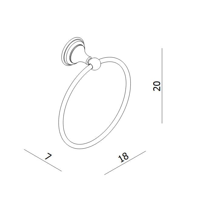 Crosswater Belgravia Wall Mounted Round Towel Ring