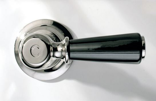 Lefroy Brooks Classic Black Lever 3 Hole Basin Set with Pop Up Waste (choose finish)