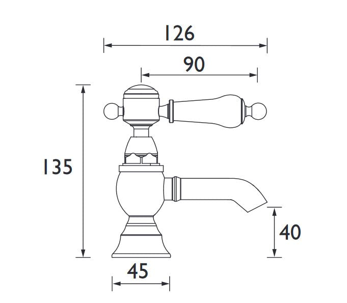 Glastonbury Basin Pillar Taps Brushed Nickel