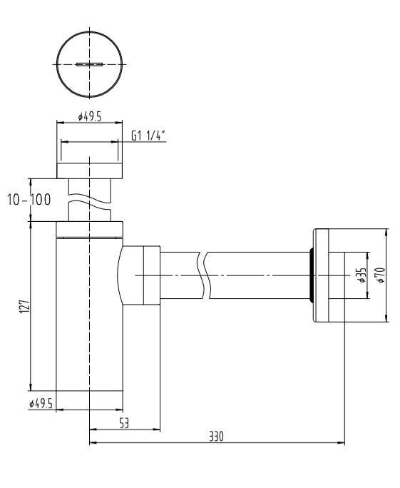 Add BDC Round Chrome Bottle Trap to Your Bathroom Sink