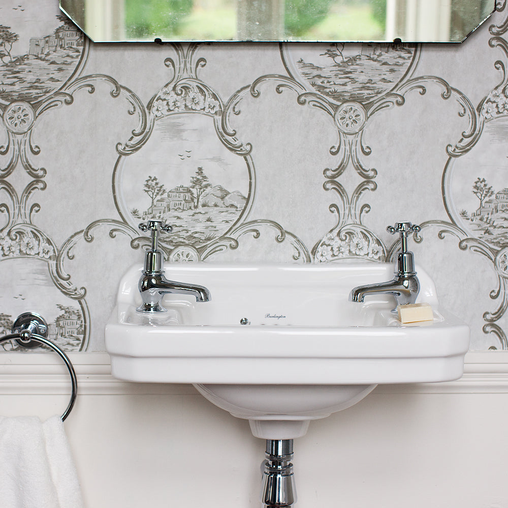 Burlington Edwardian 515 x 308mm Cloakroom Basin 2 Tap Hole