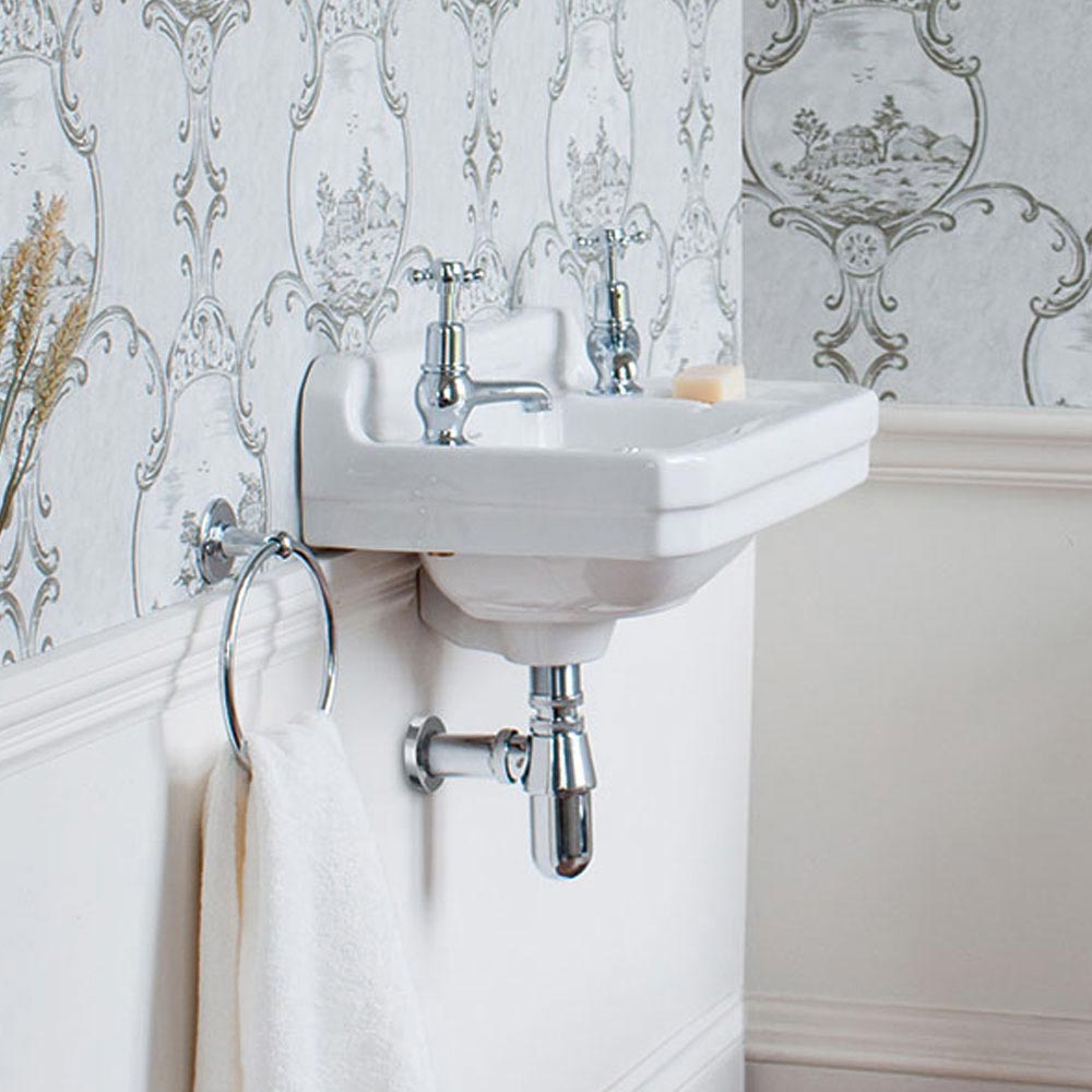 Burlington Edwardian 515 x 308mm Cloakroom Basin 2 Tap Hole
