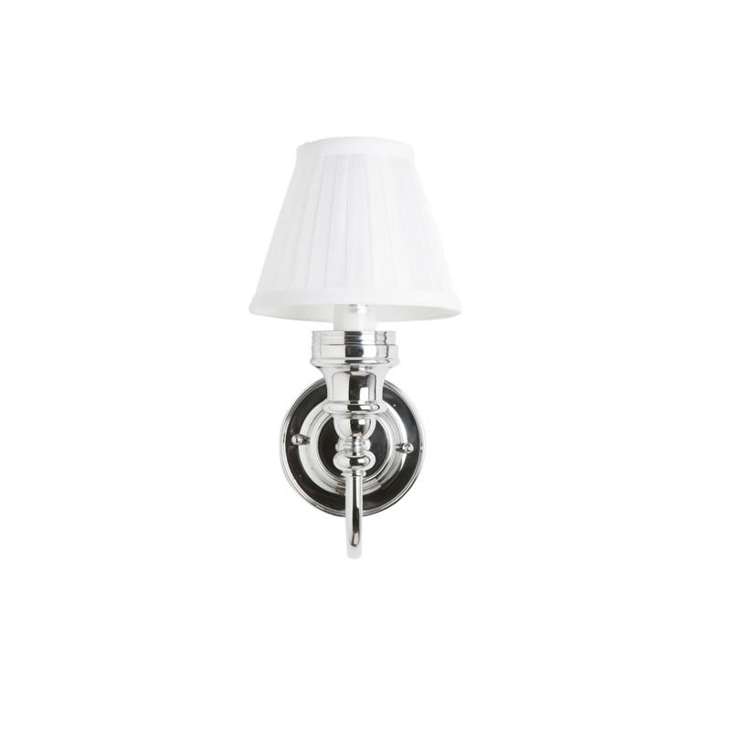 Burlington Ornate light w/ white fine pleated shade