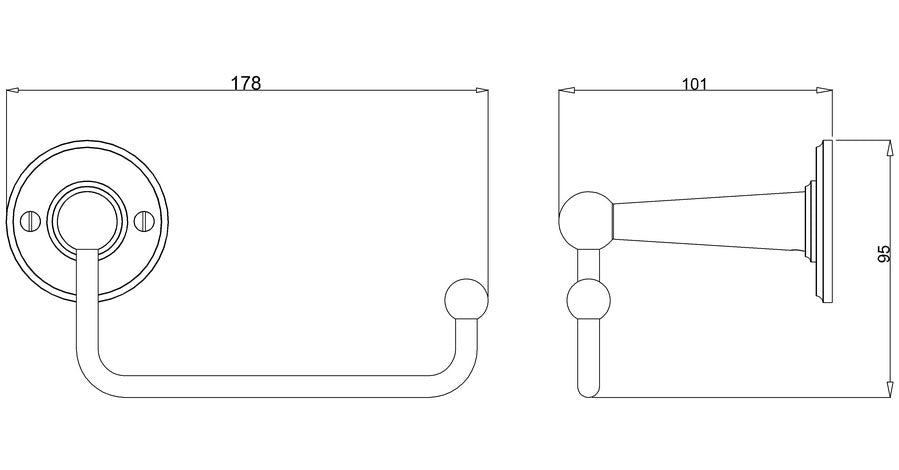 Burlington Toilet roll holder (no Cover)
