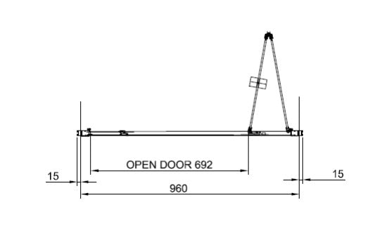 Crosswater Clear 6 Bi-Fold Door 1000mm Silver Frame 6mm
