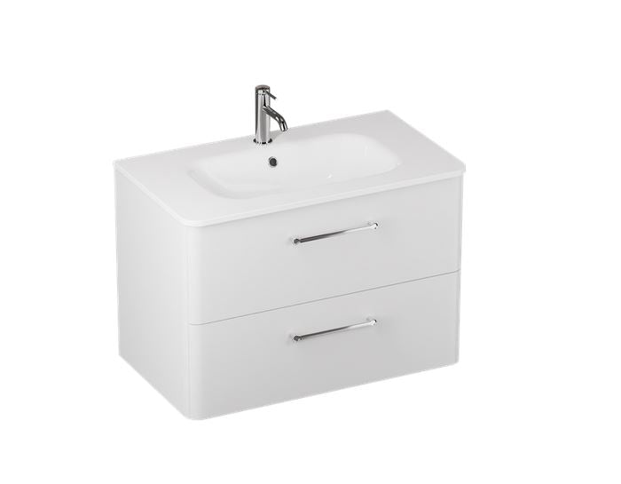 Camberwell 800mm Wall Mounted Vanity Unit Frosted White