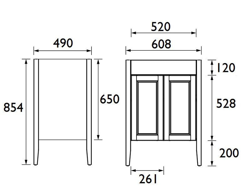 Caversham Freestanding Door Vaninty Unit Maritime Blue