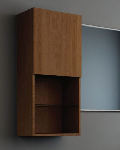 Essentials Liberty Wall Storage Cabinet in Cherry Walnut
