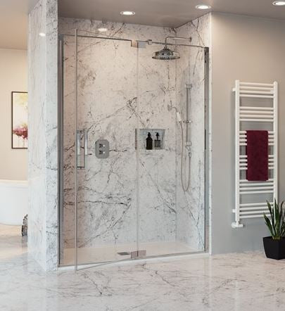 Optix 10 Pivot w/ Inline Panel 1400mm - Stainless Steel