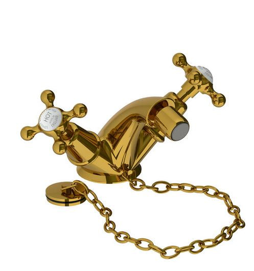 Lefroy Brooks Connaught Monobloc Bidet Mixer With Plug & Chain Waste (choose finish)