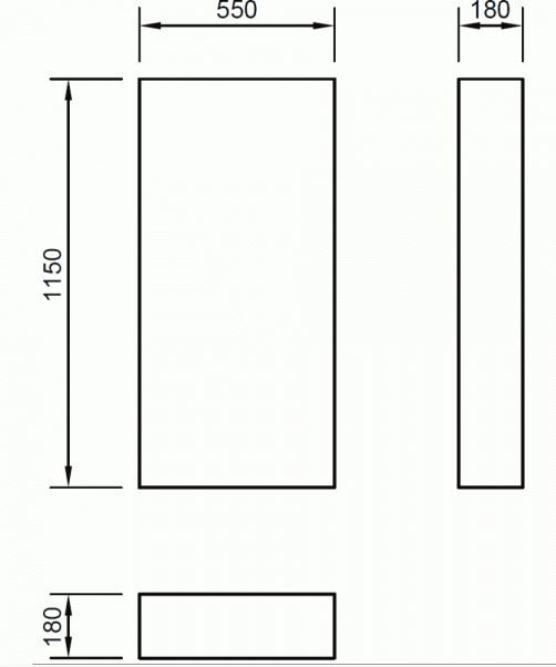Essentials Flite Cistern Frame Cover in White Gloss