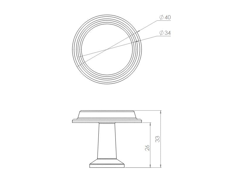 Crosswater Classic Chrome Furniture Handle