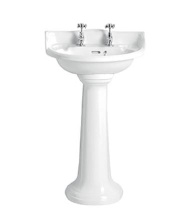 Heritage Dorchester 530 x 375 Cloakroom Basin w/ 2 Tap Holes