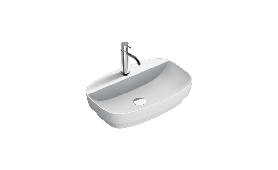 Catalano Green Lux 600 x 400mm Satin white Basin w/ Tap Top