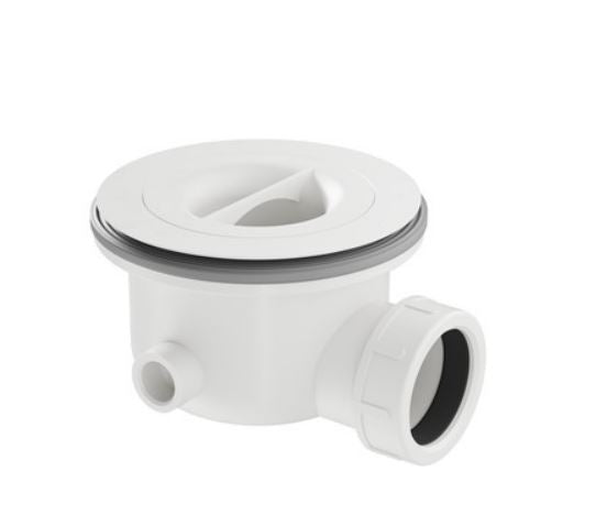 Crosswater Creo 90mm Shower Tray Waste - Efficient White Gloss Finish