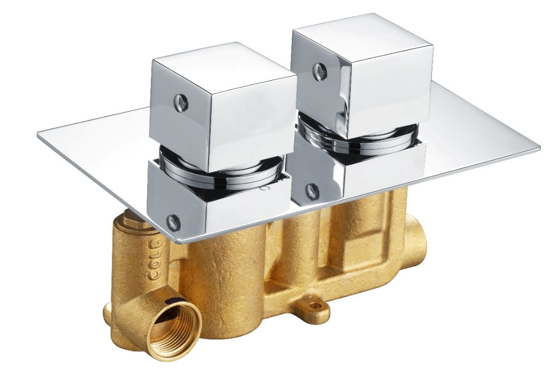 Square Chrome Concealed Shower Valve 1 outlet