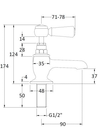 BC Designs Victrion Lever Basin Taps Chrome