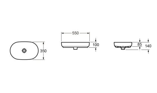 Style Your Bath with Essentials Duro Oval Countertop Basin