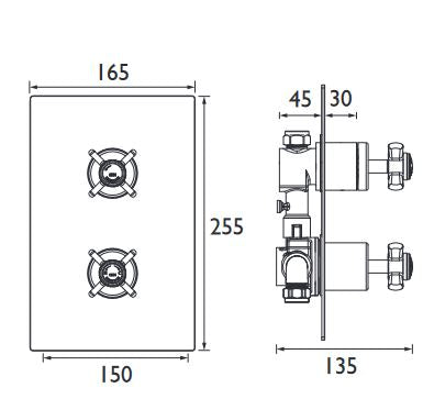 Dawlish Concealed Valve Chrome