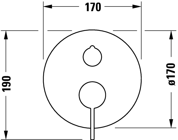 Duravit D-Neo Single lever bath mixer for concealed installation