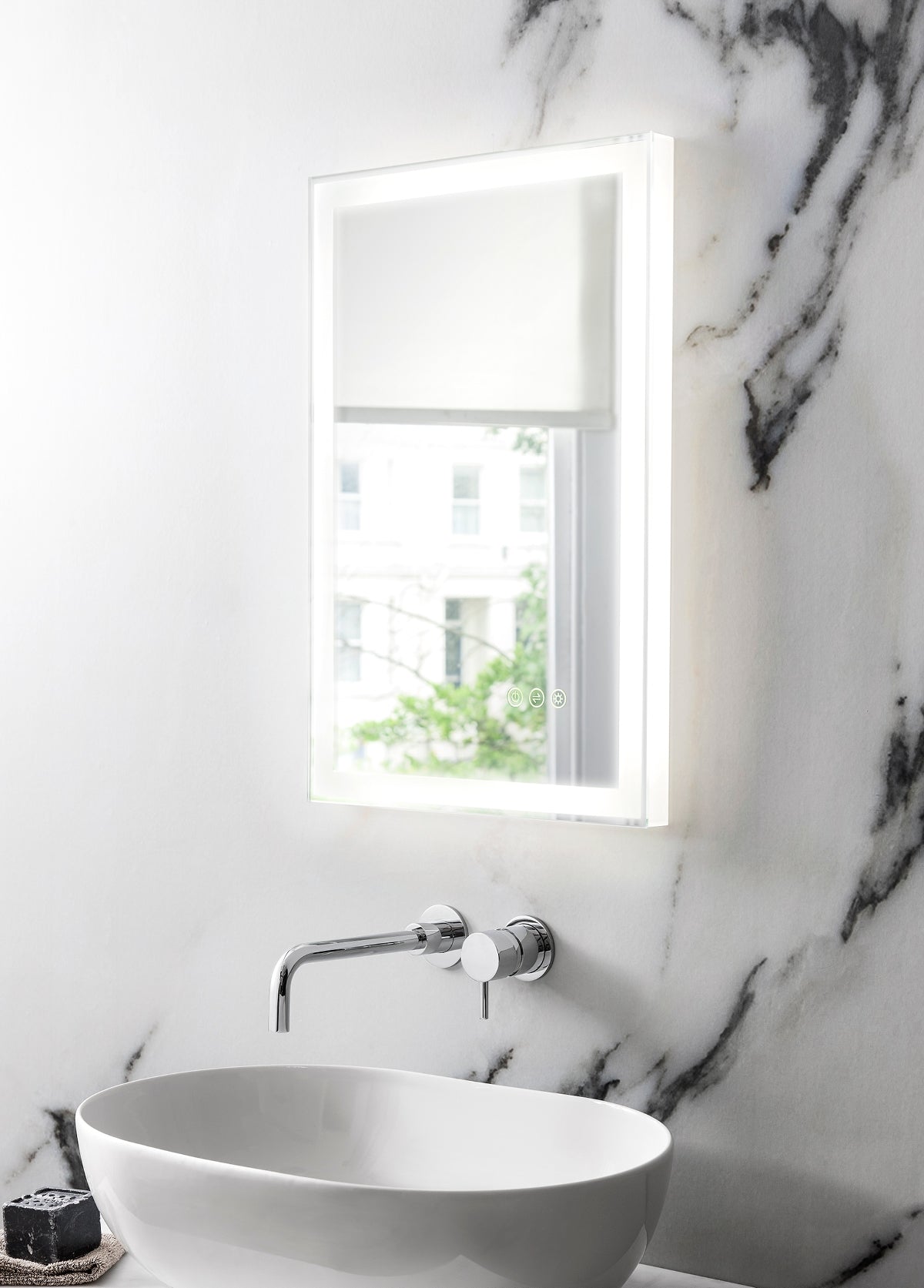 Crosswater Dune All Round LED Mirror 400 x 600mm w/ Demister