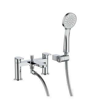 Drift Chrome Deck Mounted Bath Shower Mixer w/ 2 Tap Holes